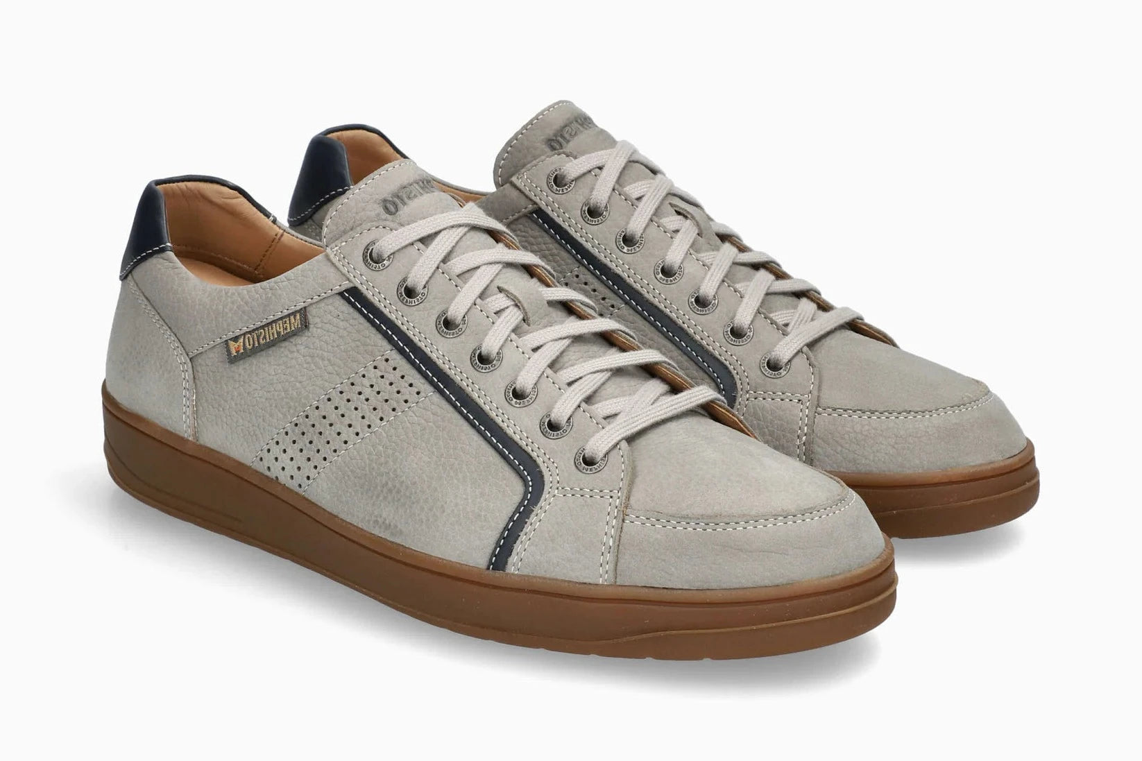 MEPHISTO HARRISON, LIGHT GREY NUBUCK