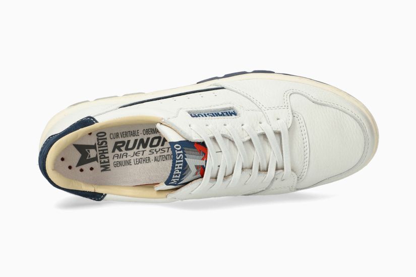 MEPHISTO MARIUS, WHITE (NAVY TRIM)